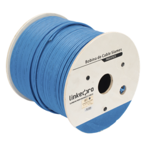 LINKEDPRO BY EPCOM PROCAT62C – Bobina de Cable Siamés Cat6 UTP / 100% Cobre / 2 Conductores 18 AWG / 152 Metros (500 Pies) / Exterior UV-Rated / 250 MHz