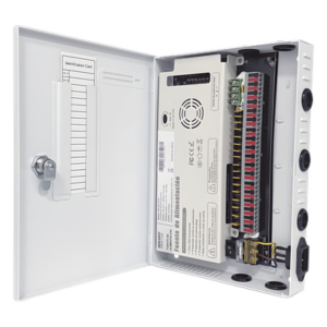 EPCOM POWERLINE NXP18DC30HD – Fuente de Poder CCTV / 18 Canales / 30 A / 11-15 VCC / 350 W / Filtro de Ruido por Canal