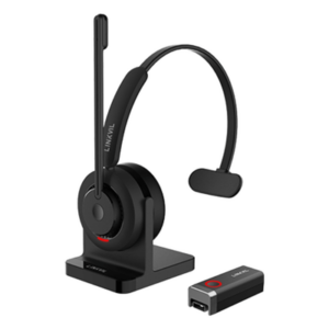 FANVIL DH301D – Diadema Inalámbrica / DECT 6.0 + Bluetooth 5.3 / Cancelación de Ruido IA / IPX7 / Alcance 300 m (984.3 ft) / Audio HD