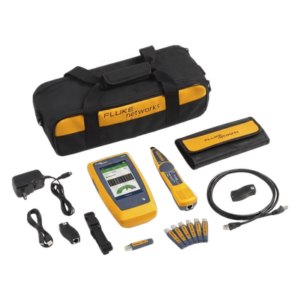 FLUKE NETWORKS LIQ-KIT – Kit Calificador de Red / Hasta 10 Gbps / Pantalla Multitáctil a Color / Mediciones Basadas en Frecuencia / Diagnóstico de Switch / 32.8 ft (10 m)