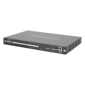 HIKVISION DS-6908UDI(C) – Decodificador de Vídeo IP / 8 Salidas HDMI 4K UHD / 128 Canales Simultáneos / Videowall 25 Cámaras por Pantalla / Dual Ethernet Gigabit / Fibra Óptica