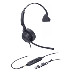 YEALINK UH42-SE-MONO-TEAMS-USB-C/A – Diadema USB Profesional / Mono / Cancelación de Ruido AI / Altavoz 35 mm / USB-C/A Plug-and-Play / Certificación Microsoft Teams
