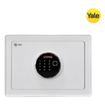 YALE-ASSA ABLOY MX86942 – Caja Fuerte Electrónica / Apertura Biométrica, Código y Llave / Puerta Acero 4 mm / 2 Bulones 20 mm / 50 Huellas / Alarma Intrusión / Luz Interna LCD