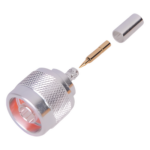 RF INDUSTRIES,LTD RFN-1005-3C – Conector RF N Macho / Anillo Plegable / 50 Ω / 0-11 GHz / Para Cable RG-58/U