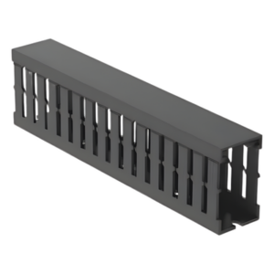 PANDUIT FC1X2LG2 – Canaleta Ranurada de PVC con Tapa / Tipo F / 32 mm x 53.8 mm / 2 m (6.56 ft) / Gris