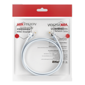 HIKVISION DS-1NP6UEC0-050-W – Cable de Parcheo / UTP / Cat. 6 (24 AWG) / 0.50 Metros (1.64 Pies) / Color Blanco / PoE+ / Interior