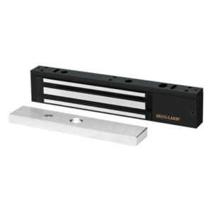 ENFORCER SECOLARM E-941SB-600PQ – Chapa Magnética Electromagnética / 600 lb (272 kg) / 12/24 VDC Seleccionable / Sensor de Adherencia / LED de Estado / Sin Magnetismo Residual / IP