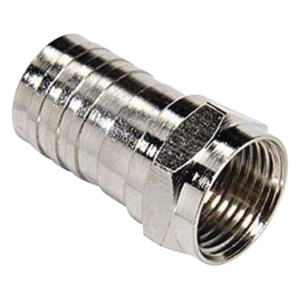 EPCOM TITANIUM TT-CON-534 – Conector F Macho / Doble Blindaje / Plegable / Bronce Niquelado / RG-6