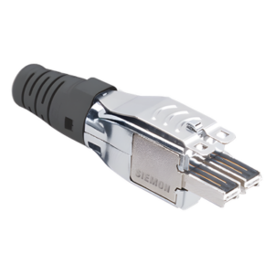 SIEMON T7P4-B01-2 – Plug TERA / 4 Pares / Cat 7/7A / S/FTP y F/FTP / 26 AWG / 1.2 GHz / Negro