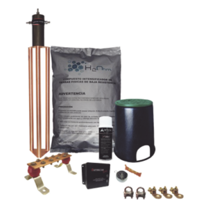 TOTAL GROUND KITMASTERTG-CONMV2 – Kit de Tierra Física / Electrodo Magnetoactivo 45 A / Resistencia < 2 Ohm / Supresor de Picos SOHO / Instalación Permanente 20 Años