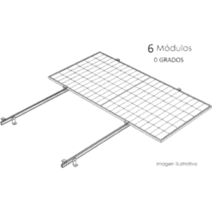 BASEL KITBASEL1X6A0 – Sistema Montaje Solar / Losa Inclinada / 6 Módulos 645 W / Superficie 20 m² (215.3 ft²) / 170 km/h