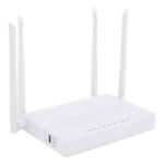 V-SOL V2802-ACT – ONU Dual PON / Wi-Fi Doble Banda AC1200 / 2 Puertos Gigabit / Puerto CATV con AGC / 4 Antenas de Alta Ganancia / Gestión Remota OLT