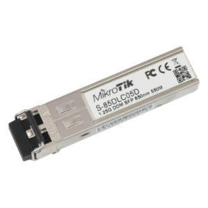 MIKROTIK S-85DLC05D – Transceptor SFP / 1.25 Gbps / Multi Modo / 550 m (1,804 ft) / 850 nm / LC Duplex