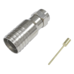 EPCOM TITANIUM TT11-F03 – Conector F Macho / Plegable / 75 Ohm / Para Cable RG-11 / Rango -20°C a 80°C / Cuerpo Bronce-Niquelado