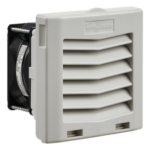 HOFFMAN HF0416414 – Ventilador con Filtro de Montaje Lateral / 21 CFM (36 m³/h) / 115 Vca / Click-Fit / Rejilla con Bisagra / 4"