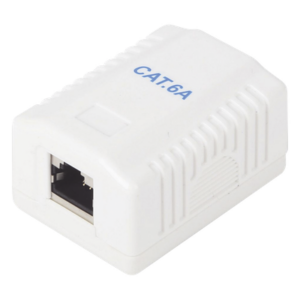 LINKEDPRO BY EPCOM LP-WP-40-C6A – Caja de Pared / 1 Puerto / Cat6A Blindado / T568A/B / 125 VAC / 1.5 A / 750 Ciclos / 0.131 ft x 0.131 ft