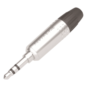 SEETRONIC M2TP3C – Conector Estéreo / 3.5 mm Macho / Carcasa Metálica Cromada Perlada / Contactos Niquelados / Cable OD 2-4.5 mm