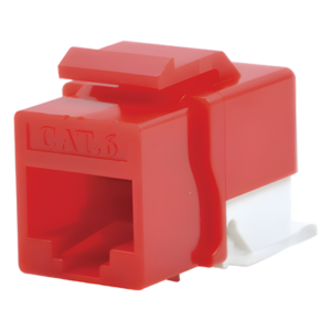 LINKEDPRO BY EPCOM LP-KJ-610-RD – Módulo Jack Cat6 sin Herramienta (toolless)  keystone para faceplate - Color Rojo