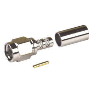 RF INDUSTRIES,LTD RP-3000-C – Conector SMA Macho Inverso, de Anillo Plegable para RG-58/U, Niquel /Oro /Teflón.