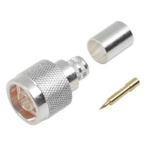 RF INDUSTRIES,LTD RFN-1006-3I – Conector N Macho / Anillo plegable / LMR-400, 9913, CNT-400, RG8/U-SYS, RFLASH-1113, 8214 / Cuerpo bronce plateado / Contacto oro