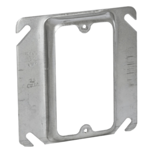 RACO HUB-772 – Sobretapa Cuadrada / Acero Galvanizado Troquelado / 4 x 4 in / Capacidad 5.5 Unidades / UL Listed
