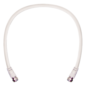 WILSONPRO / WEBOOST 950-602 – Jumper Coaxial / RG-6 / 60.96 cm (2 pies) / Conectores F Macho / 75 Ohm / Blanco