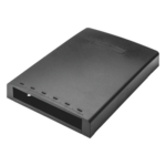 PANDUIT CBXF6BL-AY – Caja de Montaje en Superficie / 6 Puertos Mini-Com / Resguardo de Fibra Óptica / 24 m (78.7 ft) de Almacenamiento / Negro