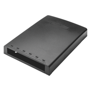 PANDUIT CBXF6BL-AY – Caja de Montaje en Superficie / 6 Puertos Mini-Com / Resguardo de Fibra Óptica / 24 m (78.7 ft) de Almacenamiento / Negro