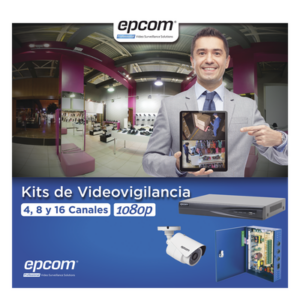 EPCOM PROFESSIONAL KEVTX8T16BW – Kit TurboHD / DVR 16 Canales Pentahíbrido / 16 Cámaras Bala 1080p / IR 20 m (65.6 ft) / Fuente de Poder Profesional / Transceptores UTP