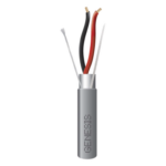 GENESIS 2221-1009/1000 – Cable para Alarma / 2 Conductores / 16 AWG / Blindado / Riser CMR-CL3R-FPLR-FT4 / 305 m (1000 ft) / Gris
