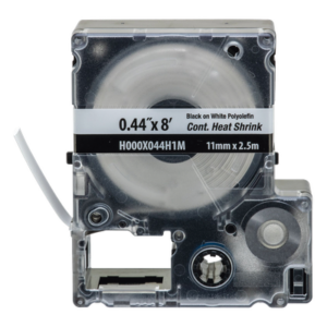 PANDUIT H000X044H1M – Casete de Etiquetas Termocontráctiles / Poliolefina Grado Militar / 11.2 mm Ancho / 2.4 m Largo / 16-10 AWG / Blanco