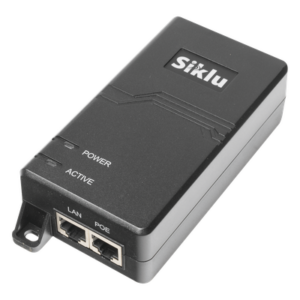 Siklu AX-IN-60W-AC-POE-US – Inyector PoE Pasivo, 1 Gbps, 60 W, 55 Vcc, 100-240 Vca, Cable CA