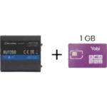 TELTONIKA RUT200+1GBYOBI – Router Celular Industrial / 4G LTE Cat 4 150 Mbps / Wi-Fi 2.4 GHz / 2 Puertos Ethernet / Operación -40°C a 75°C / Gestión RMS