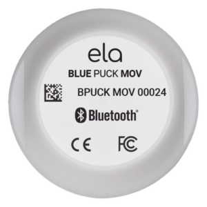 ELA Innovation BLUEPUCKMOV – Sensor BLE de Movimiento y Vibración / Acelerómetro 3 Ejes / Alcance 500 m (1640.4 ft) / IP68 / Autónomo / Compatible con Rastreadores GPS Vehiculares