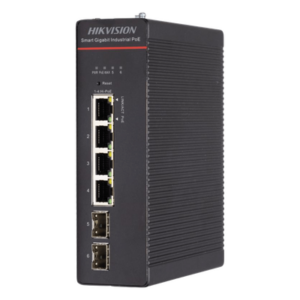 HIKVISION DS-3T1506HP-SI-4P2F – Switch Industrial Administrable / 4 Puertos Gigabit HiPoE 90 W / 2 Puertos SFP / Presupuesto PoE 300 W / Alcance Extendido 300 m (984.3 ft)