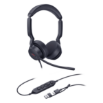 YEALINK UH44-DUAL-UC-USB-C/A – Auriculares USB Profesionales / Cancelación de Ruido con IA / Altavoz 35 mm / USB-C/A Plug-and-Play / 20 Hz - 20 kHz