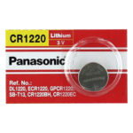 PANASONIC CR1220 – Batería de Litio tipo Moneda / 3V / 35 mAh / CR1220 / No Recargable / -30°C a +60°C