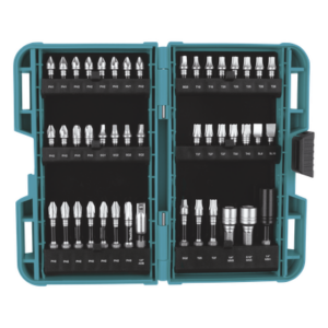 MAKITA E-01650 – Juego de brocas de impacto / 45 piezas / Acero alta resistencia / Diseño hexagonal / Maletín organizador