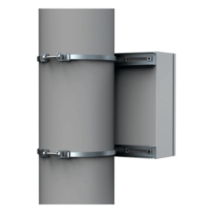 HOFFMAN EPF0400 – Kit de Fijación para Postes / Acero Galvanizado / Carga 900 N / Diámetro 80-250 mm (3.15-9.84 in) / 2 Perfiles + Accesorios