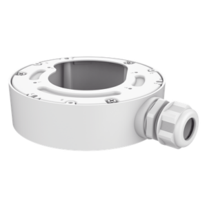 HIKVISION DS-2280ZJ-WA140 – Caja de Conexión para Cámara Fisheye IP / Montaje Vertical en Poste / Acero Inoxidable / Diámetro Ajustable 67-127 mm / Uso Exterior