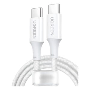 UGREEN 15269 – Cable USB-C a USB-C | 2 Metros | Potencia de Carga 100W | 20V 5A | PD3.0 | QC4.0/3.0/2.0 | FPC | AFC | 480 Mbps | Chip E-Market | Compatible con IPhone 15 | Carcasa de Aluminio | Nylon Trenzado.