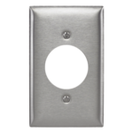 RACO HUB-SS-720 – Placa de Pared / Abertura Simple 1.6" (40.6 mm) / Acero Inoxidable 302/304 / 20-30 A / No Magnética / Acabado Cepillado Horizontal