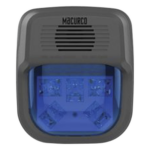 MACURCO - AERIONICS HS-B-HORN – Sirena Estroboscópica / 15-110 cd Ajustable / 16-33 VDC / Montaje Superficie o Embutido / Compatible Paneles DVP-120 y Detectores Serie 6/12
