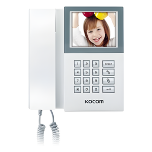 KOCOM KAM-D340 – Estación de Guardia / Uso con Frente de Calle Multiapartamento / Compatible con Monitores TVPRO400MW/MB / Conexión con Distribuidores KVSA4P/KVSA8P