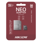 HIKSEMI by HIKVISION HS-TF-C1/32G/NEO/A – Memoria microSD / 32 GB / Clase 10 / Lectura 92 MB/s / Escritura 50 MB/s / NAND TLC / Adaptador SD Incluido