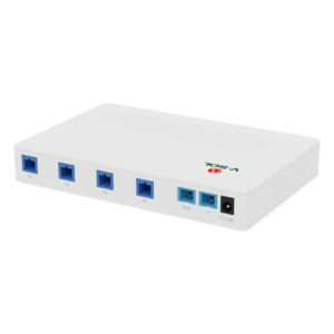 V-SOL V1805PU – Splitter Activo POF / 1x4 con Alimentación / Puerto de Cascadeo / SC/UPC / 1260-1650 nm