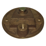 TOTAL GROUND TG-BR – Base Redonda para Pararrayo de Punta Maciza / Bronce / Paso de Cable Recto o 90°