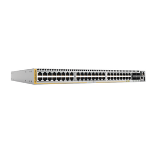 ALLIED TELESIS AT-X950-52XTQM – Switch de capa 3 apilable / 48 puertos multigigabit 1G/2.5G/5G/10G RJ45 / 4 puertos QSFP+/QSFP28 40G/100G / Apilamiento hasta 8 unidades