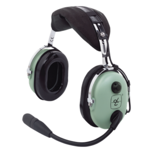 DAVID CLARK H10-13.4 – Auriculares de Aviación / Atenuación de Ruido Pasivo 23 dB NRR / Micrófono Electret Amplificado M-7A / Diseño Ligero / Compatible Aviación General y Estándares Militares