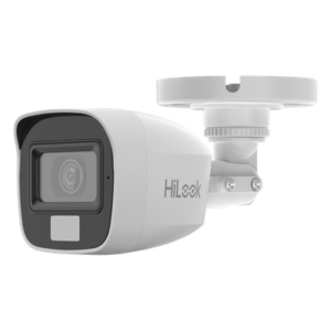 HiLook by HIKVISION THC-B157-LMS – Cámara Bala TURBOHD / 3K Megapixel / Dual Light 20 m (65.6 ft) / Lente 2.8 mm / 105° de Visión / IP66 / Audio por Coaxitron / Multitecnología